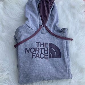 North face hoodie grey purple sweatshirt